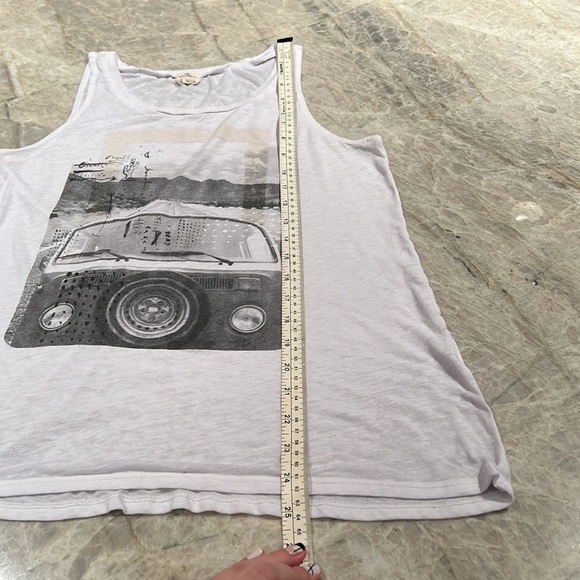O’Neill White Sheer Tank Top, size medium - Picture 4 of 7